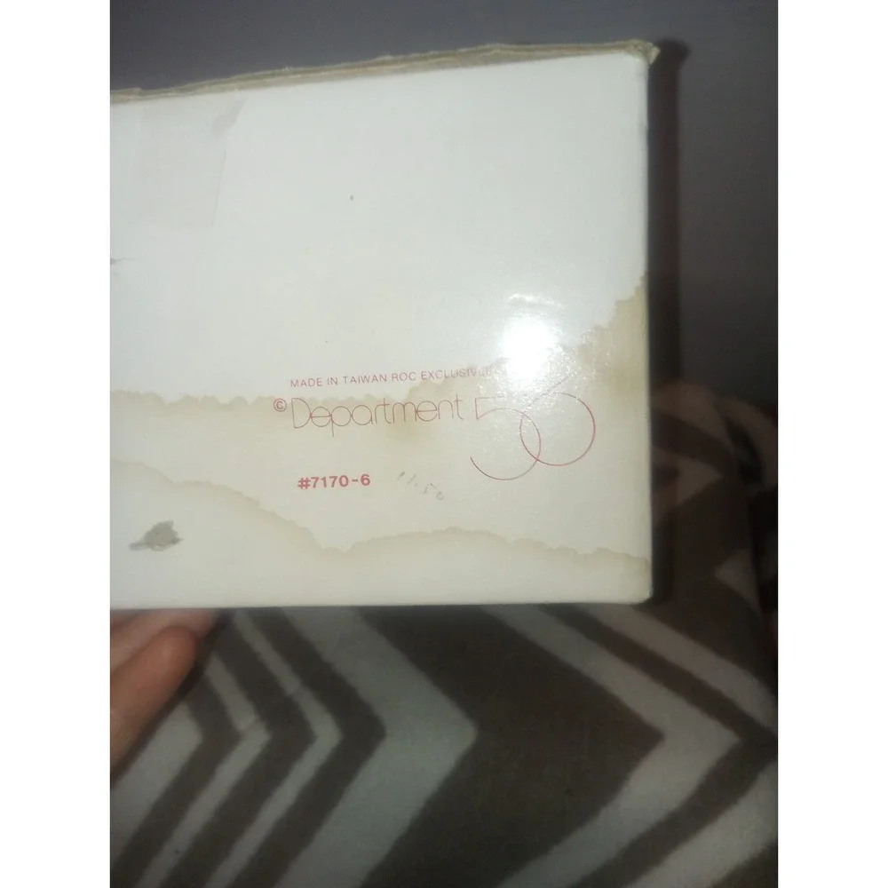 Department 56 Poinsettia‎ Wreath Holder NOS Original Box Vtg Red